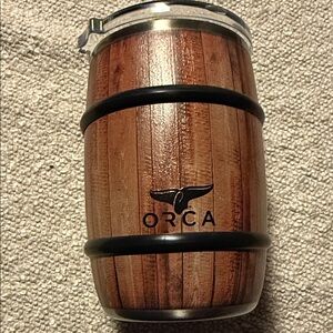 Orca whiskey Barrel Tumbler with Lid
